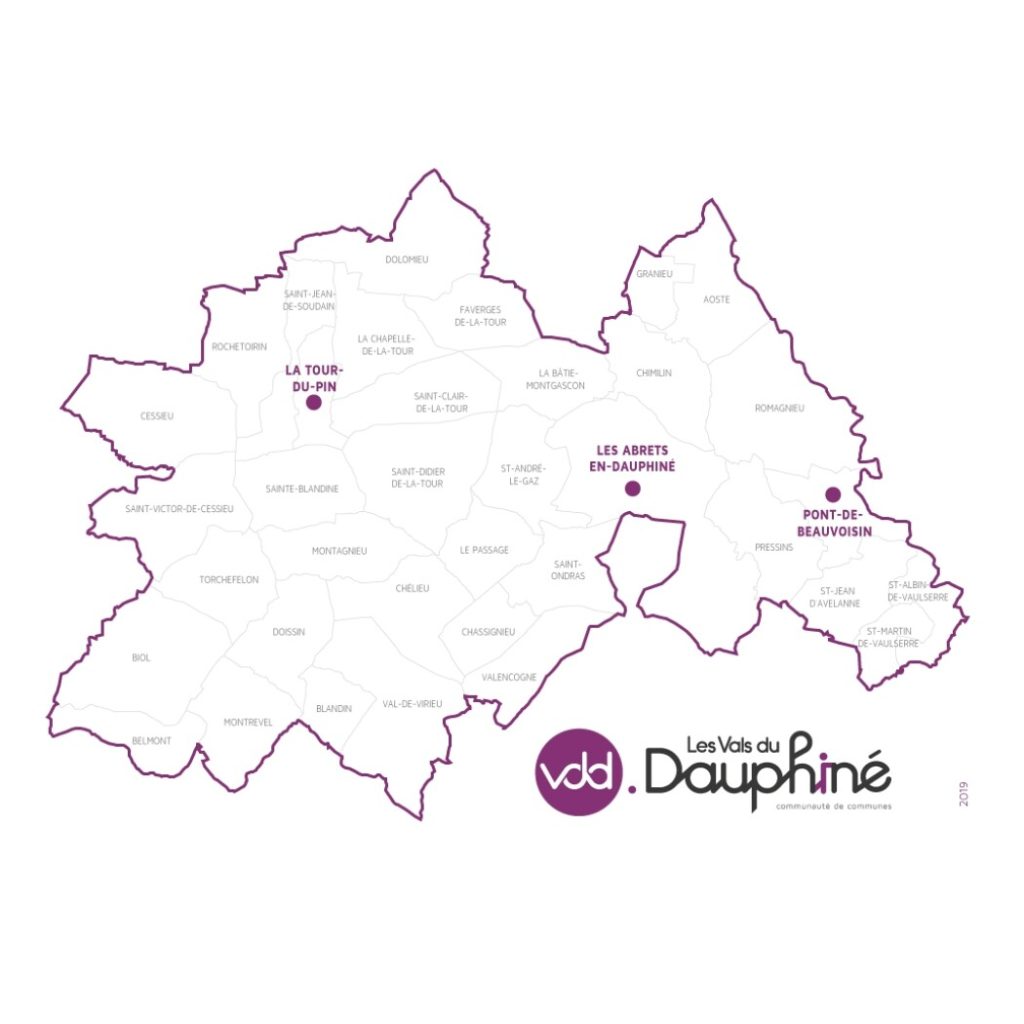 Carte les Vals du Dauphiné